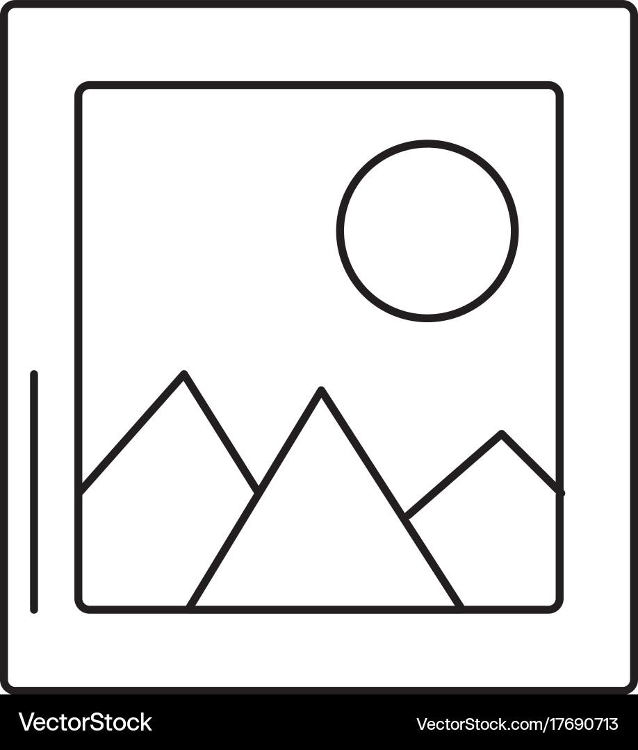 Line frame picture image art design Vector Image