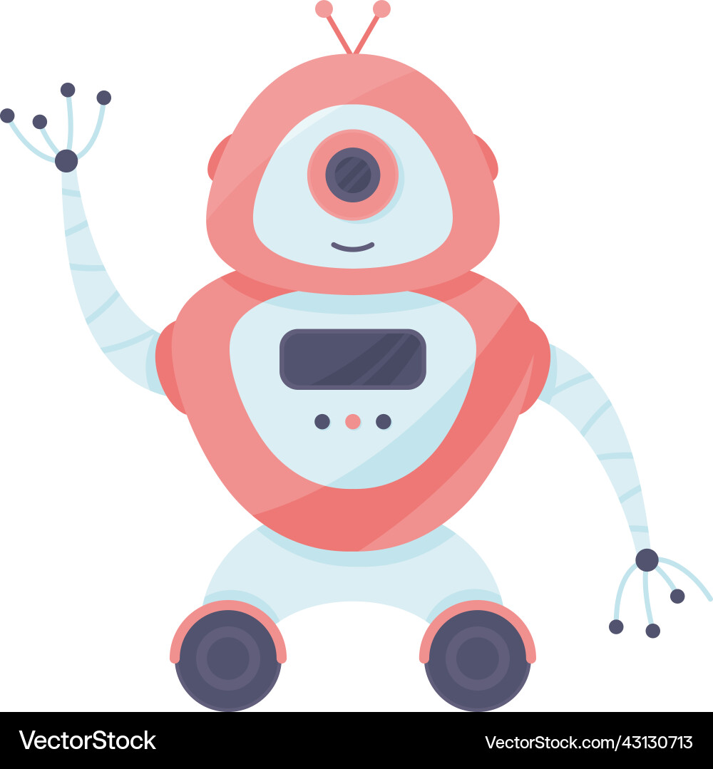 Modern robot and humanoid bot with smiling face Modern robot and humanoid bot with smiling face vector image
