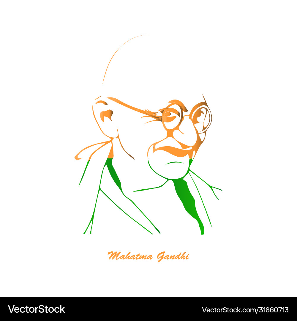 Mohandas karamchand gandhi or mahatma who Vector Image