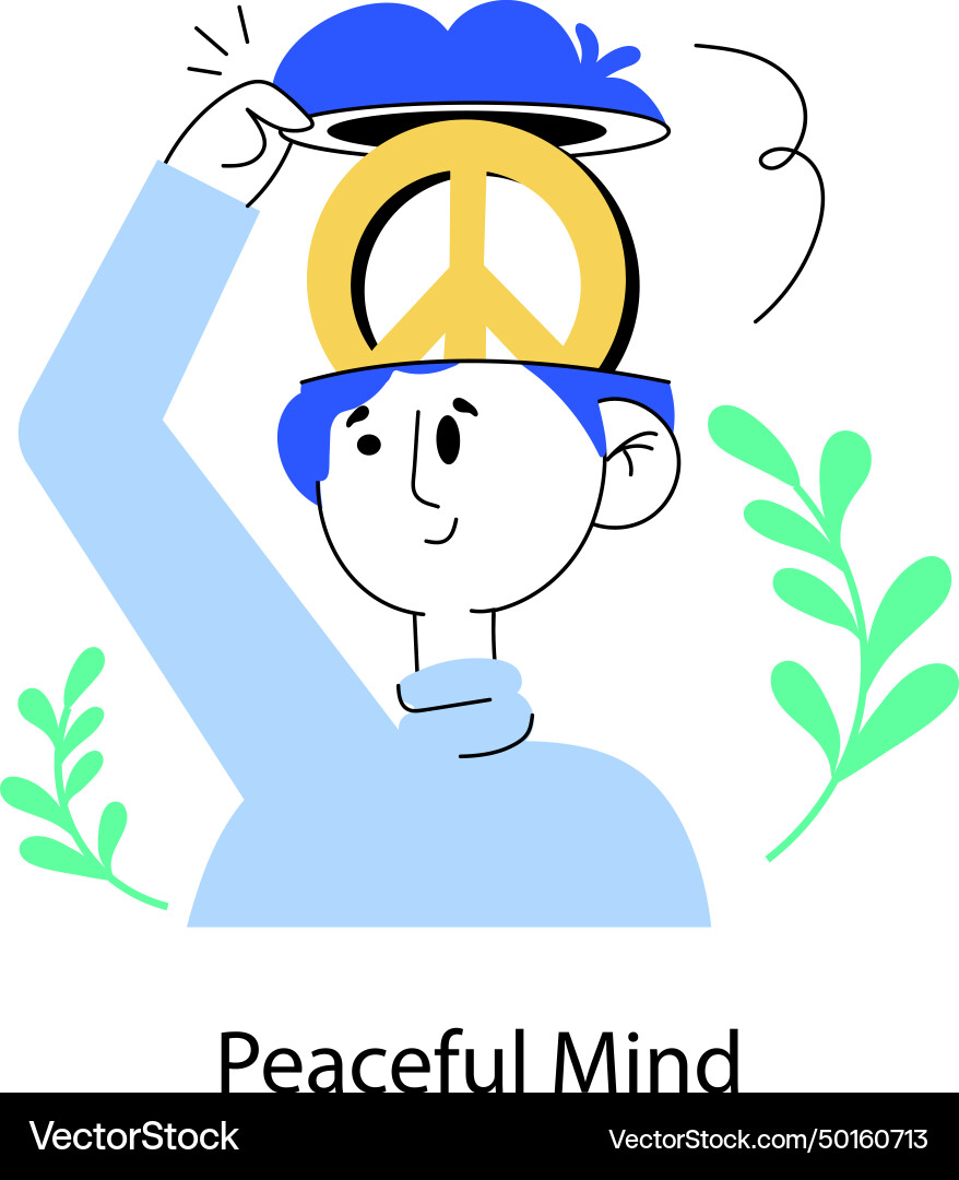 Peaceful mind Vector Image