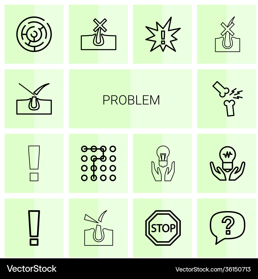 Problem icons vector image
