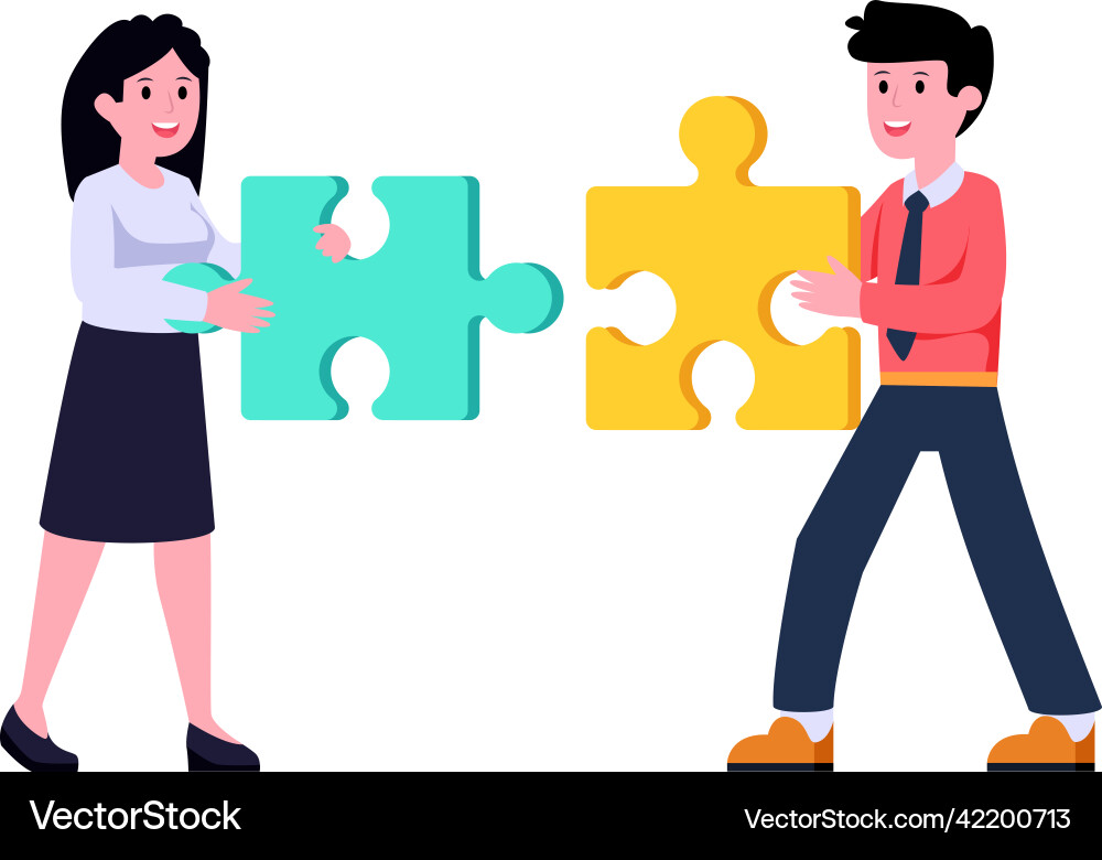 Problem solution vector image