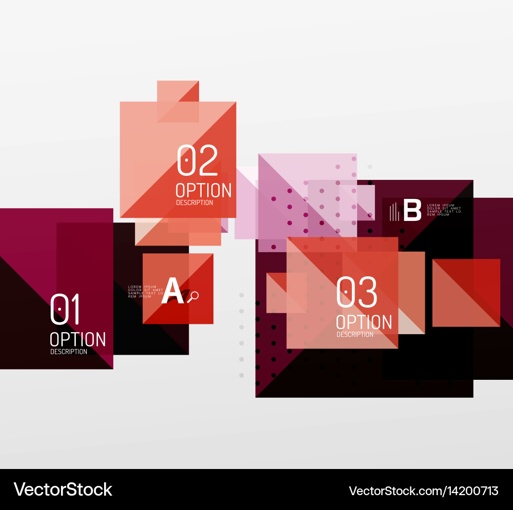 Repetition of overlapping color squares Vector Image