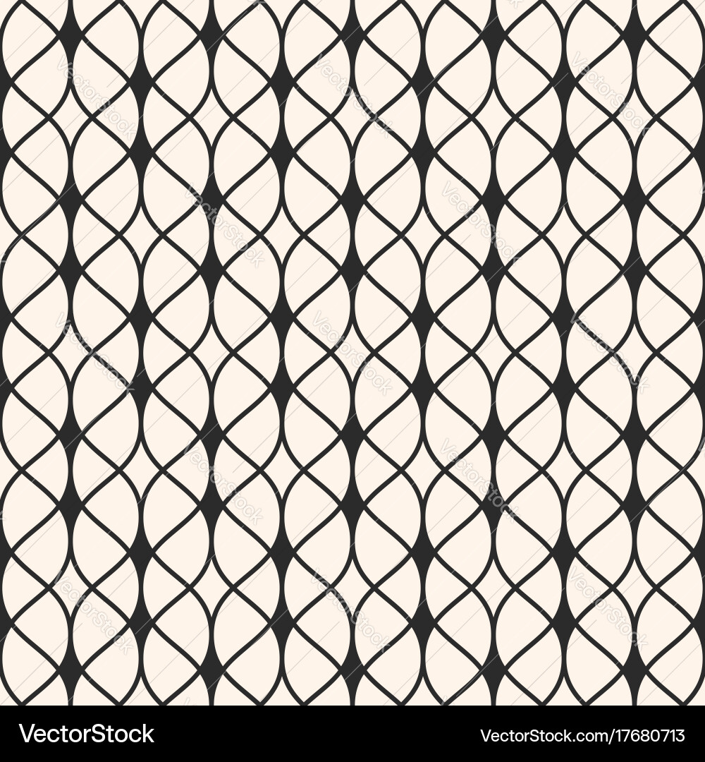Seamless pattern wavy lines delicate lattice vector image