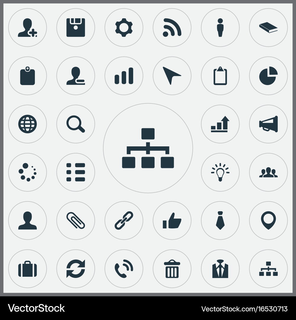 Set of simple interaction Vector Image