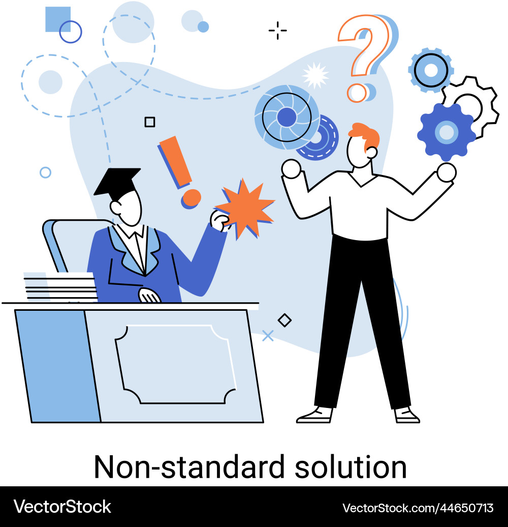 Solution solving problem answer to question Solution solving problem answer to question vector image
