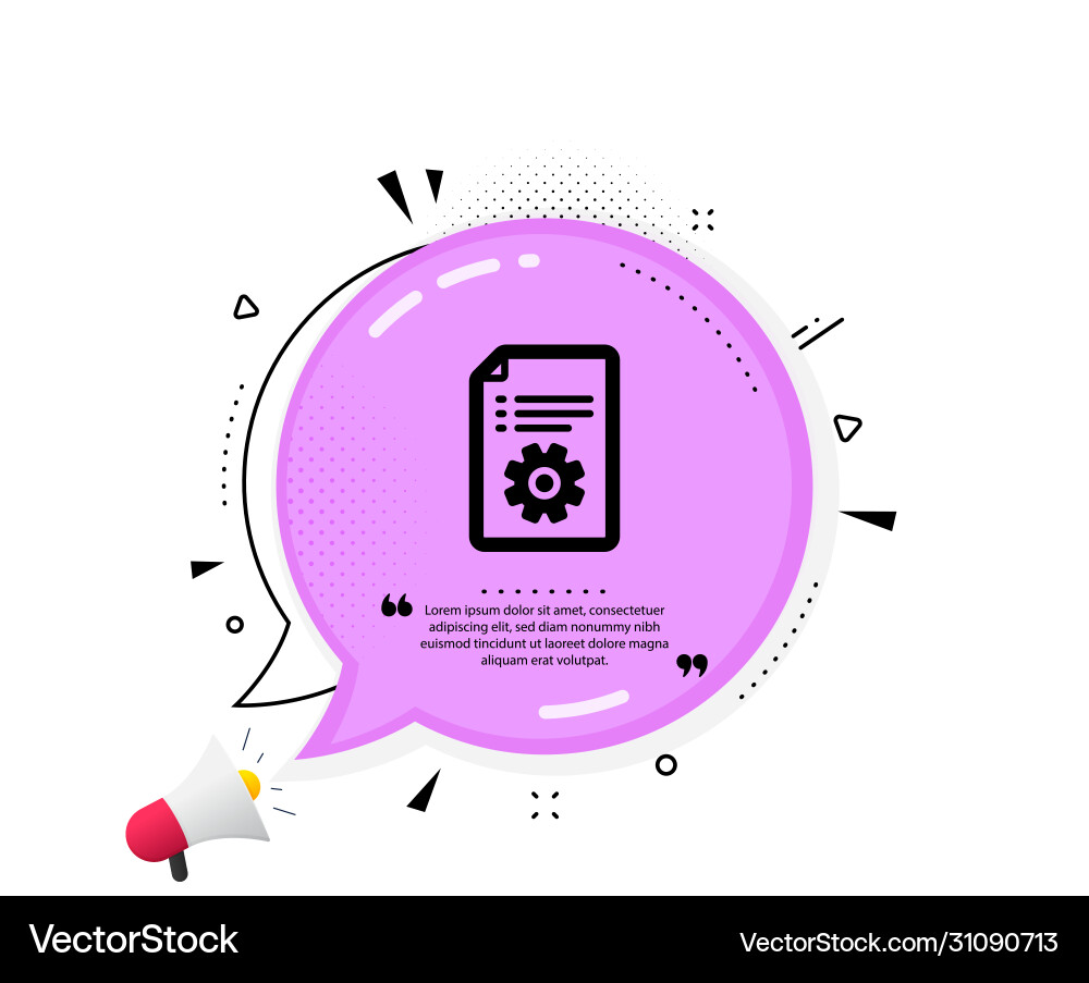 Technical documentation icon instruction sign vector image