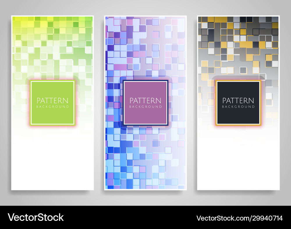 Abstract various colorful header set collection vector image