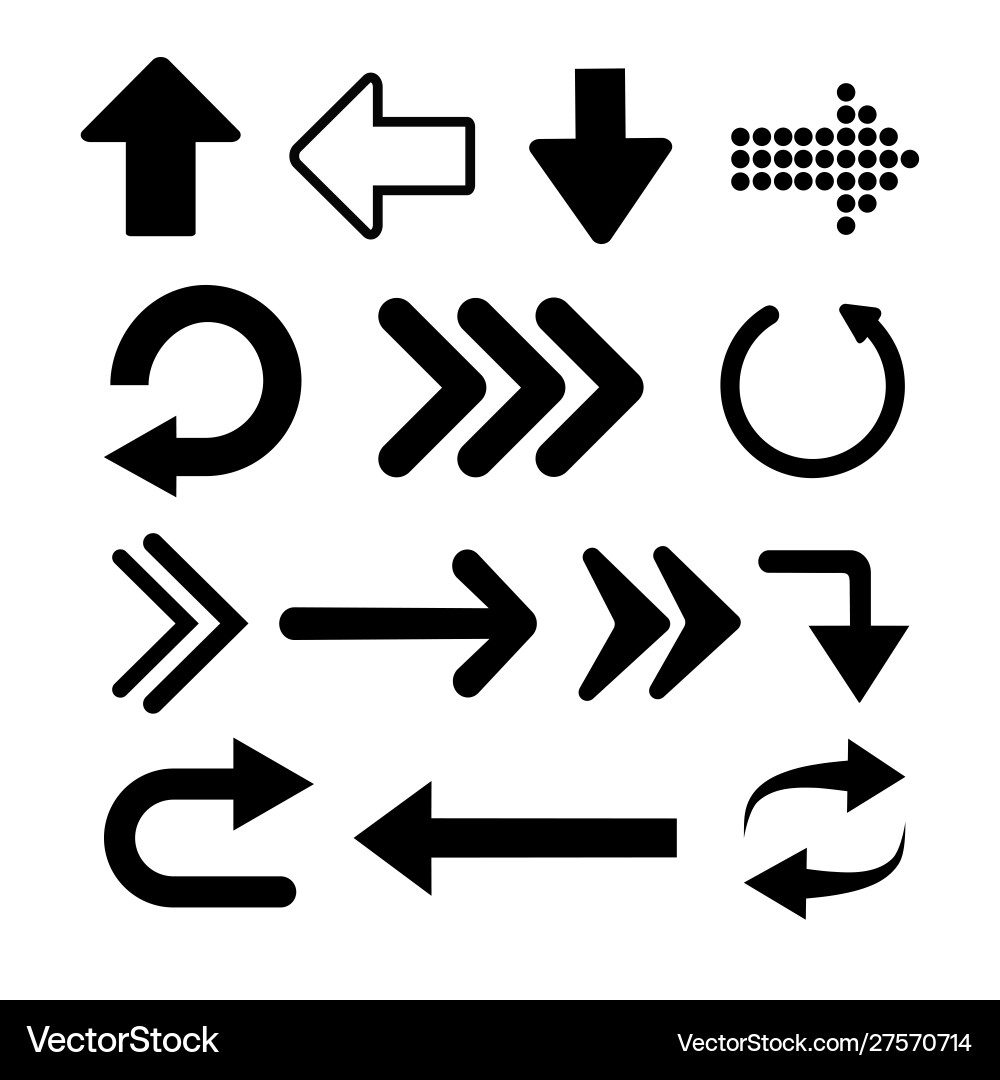Arrows collection with elegant style Arrows collection with elegant style vector image