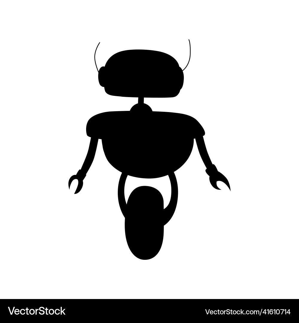 Artificial intelligence future robot on one wheel Vector Image