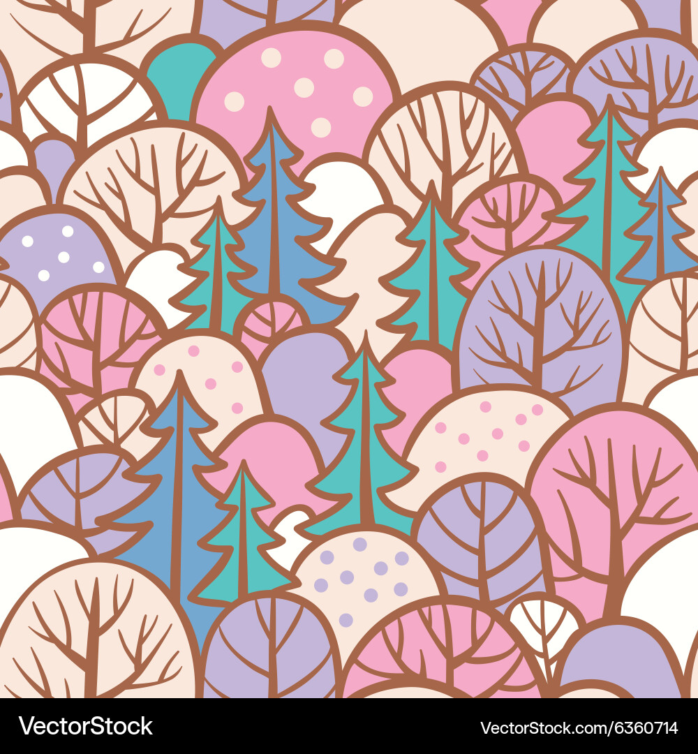 Autumn Tree Pattern vector image