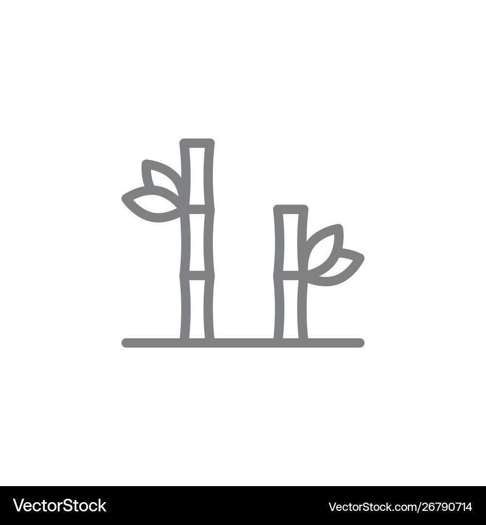 Bamboo symbol icon spiritual concept Bamboo symbol icon spiritual concept vector image