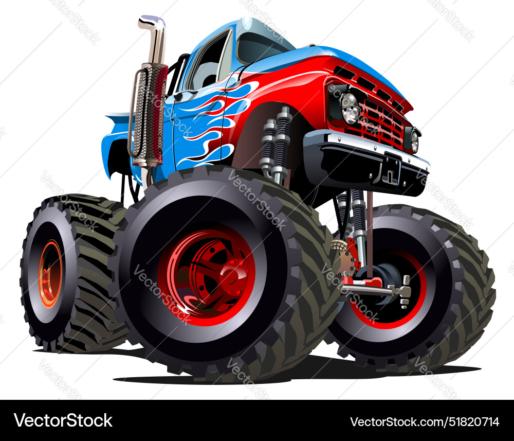 Cartoon Monster Truck Cartoon Monster Truck vektorbild