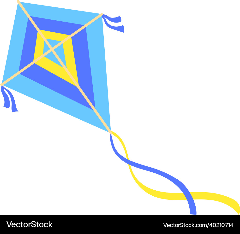 Diamond shaped kite day makar sankranti vector image