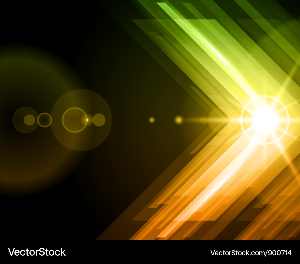 Dynamic Orange & Green Lines Background Vector Image