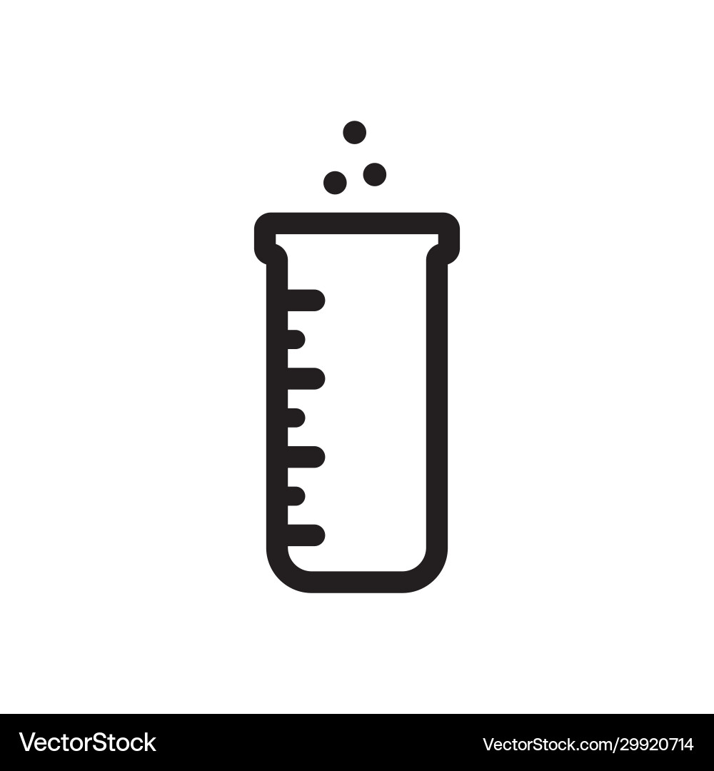 Flask lab test tube icon isolated Flask lab test tube icon isolated vector image