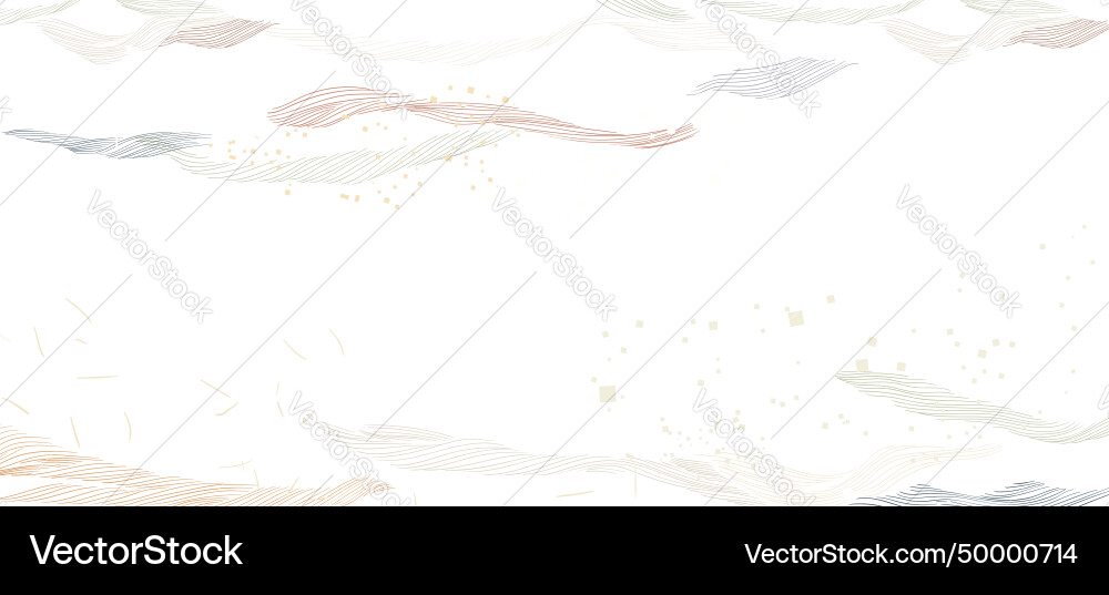 Hand drawn line wave pattern abstract background vector image