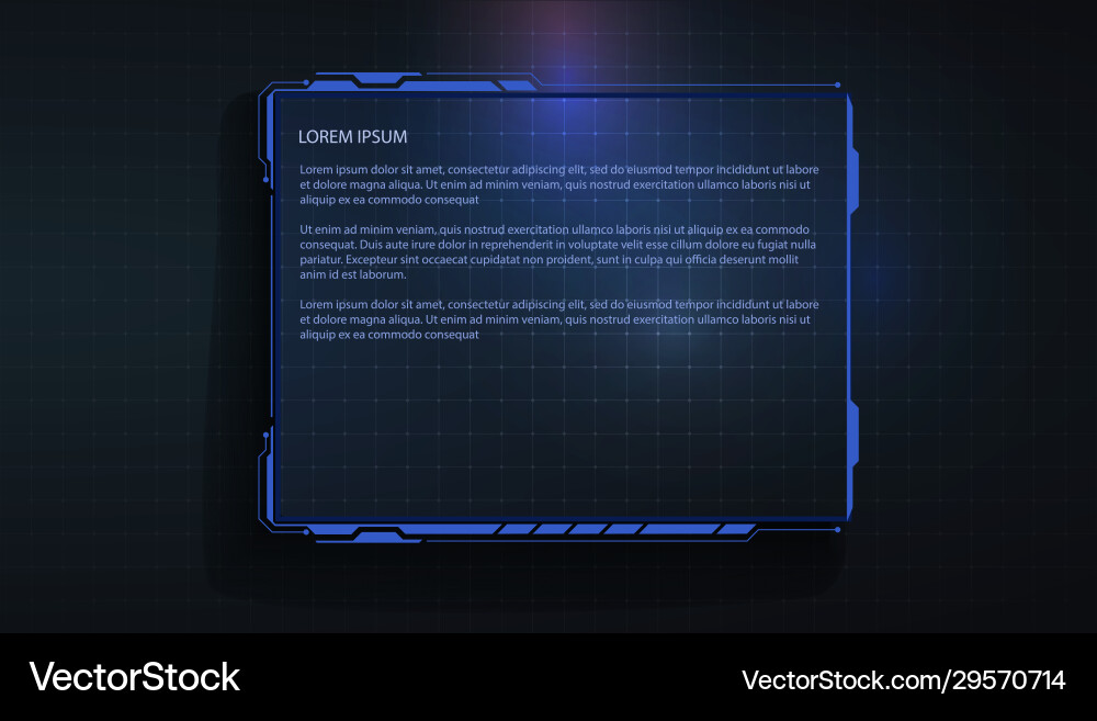 Modern Futuristic Touchscreen UI vector image