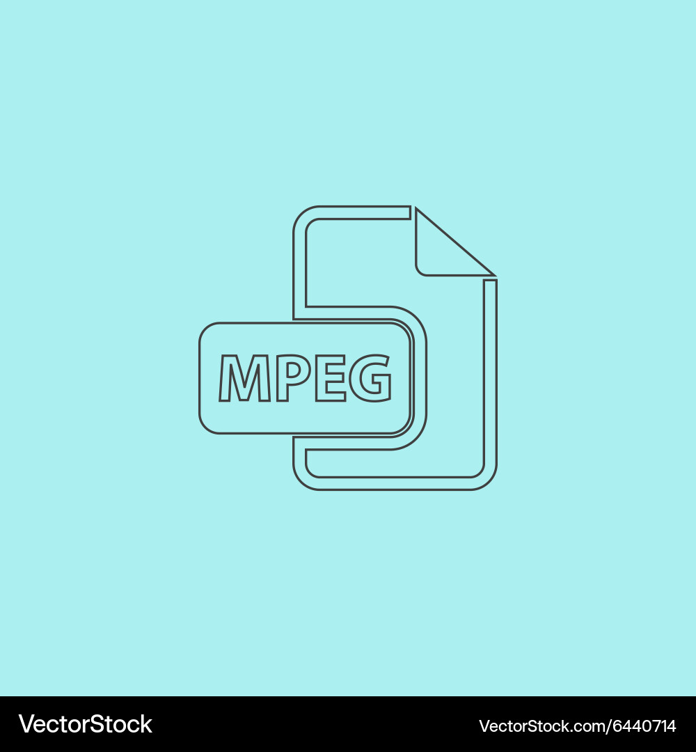 Mpeg video file extension icon vector image