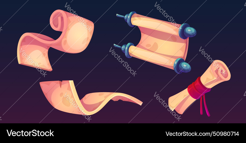 Old parchment sheets set Old parchment sheets set vector image