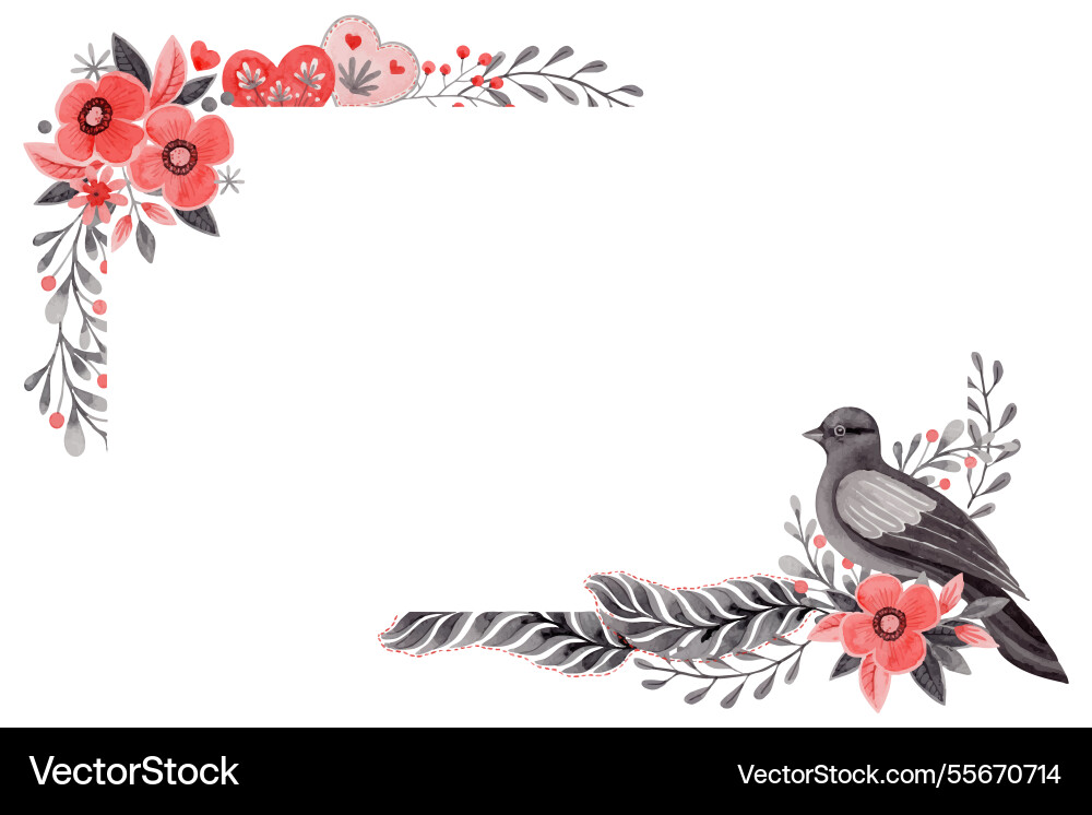 Rectangular frame with flower and copy space Rectangular frame with flower and copy space vector image