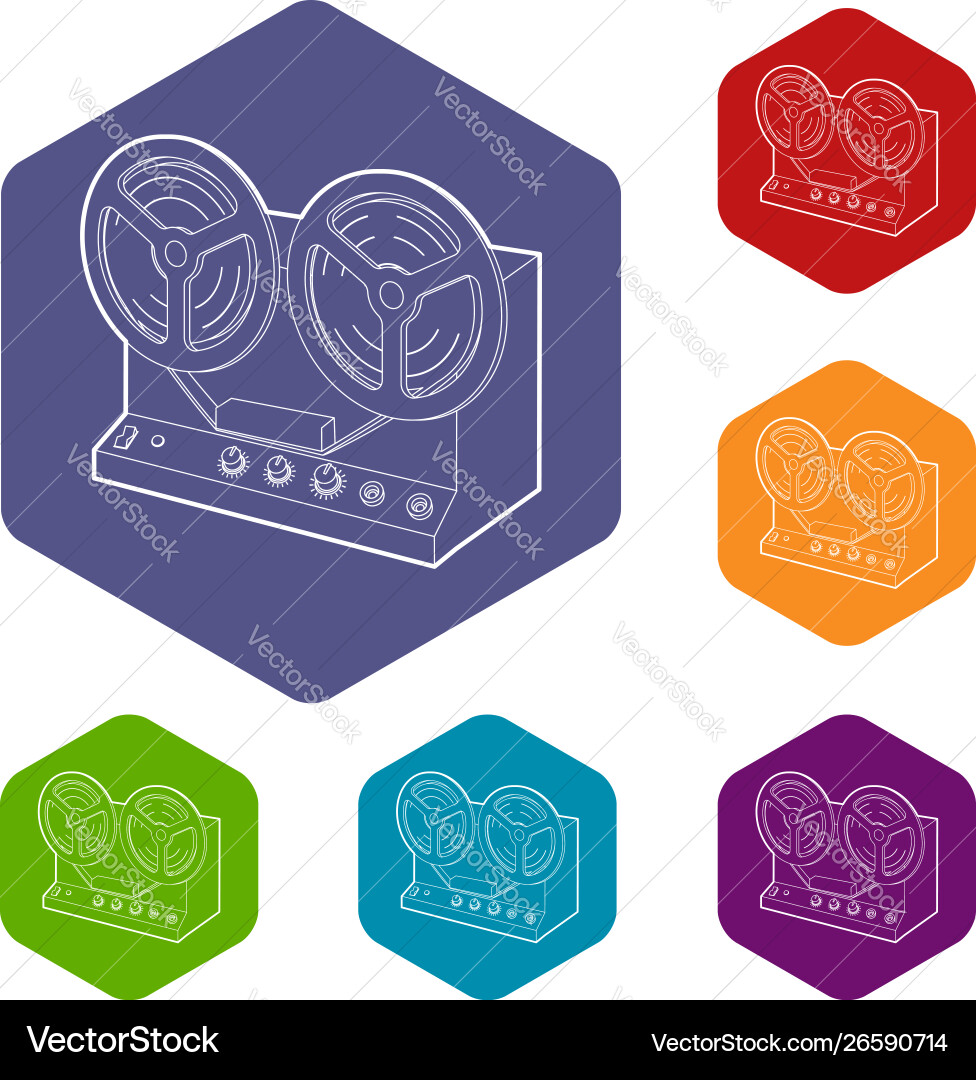 Retro recorder icon outline style Retro recorder icon outline style vector image