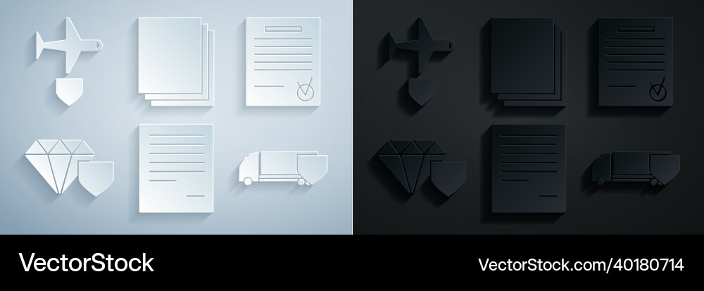 Set document confirmed and check mark Set document confirmed and check mark vector image
