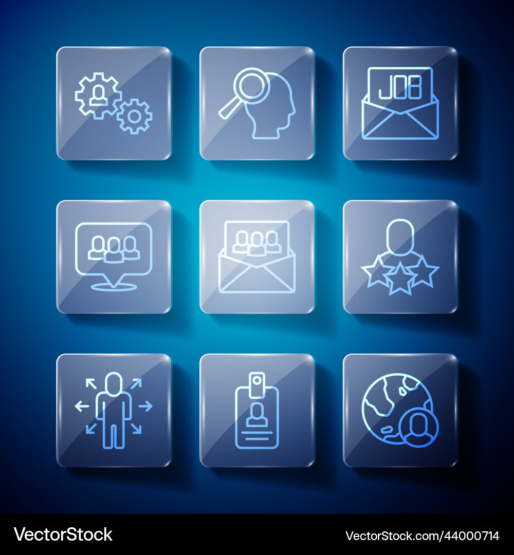 Set line multitasking manager working Set line multitasking manager working vector image