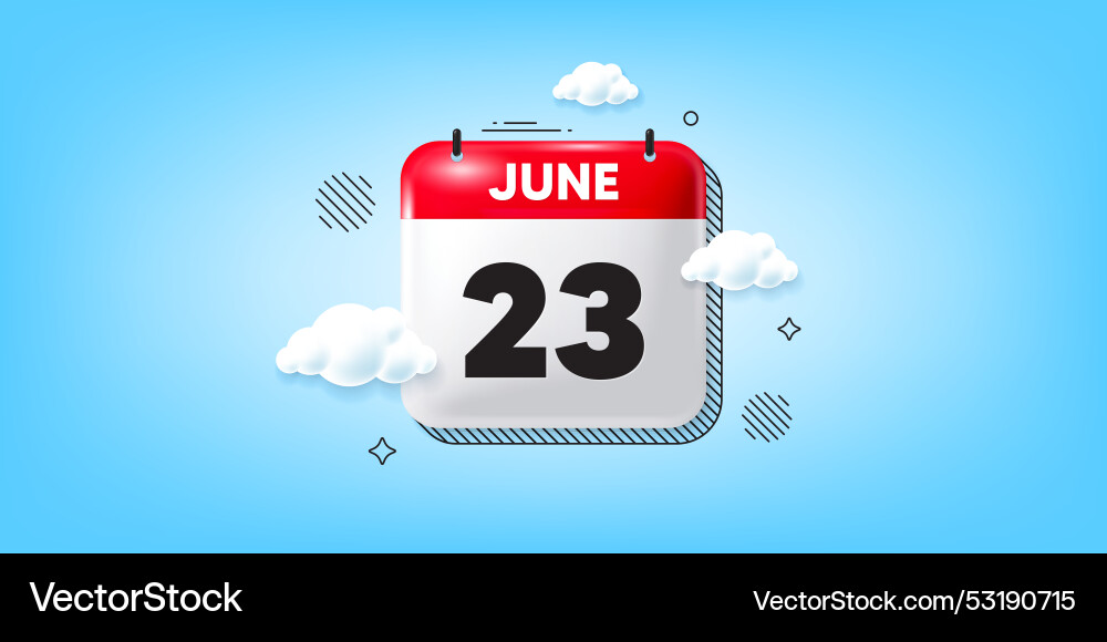 23th day of the month icon event schedule date 23th day of the month icon event schedule date vector image