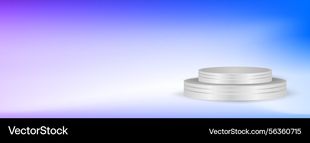 Abstract 3d podium gradient bubbles background Vector Image