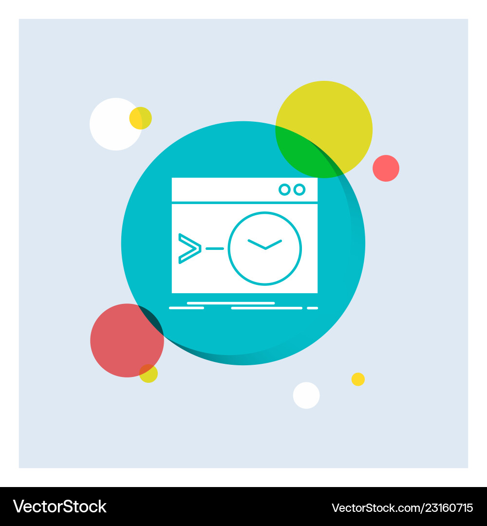 Admin command root software terminal white glyph Admin command root software terminal white glyph vector image