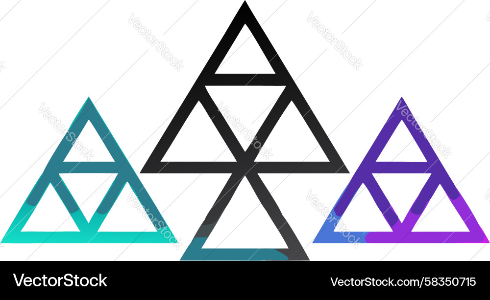 Dynamic Layered Triangles Vector Image