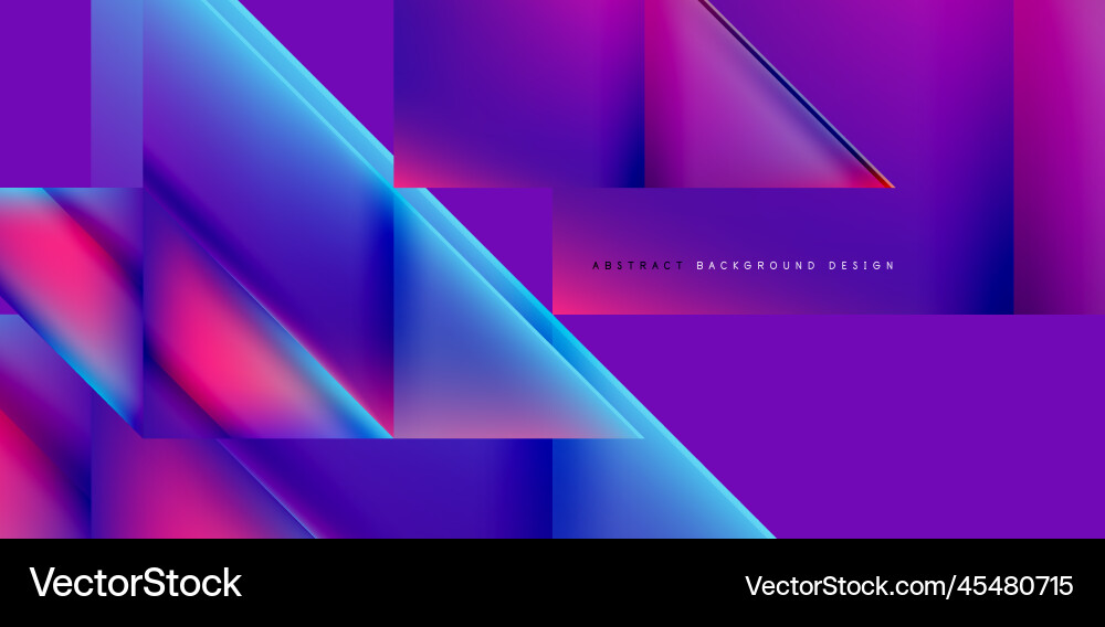 Dynamic triangle design with fluid gradient colors Vector Image
