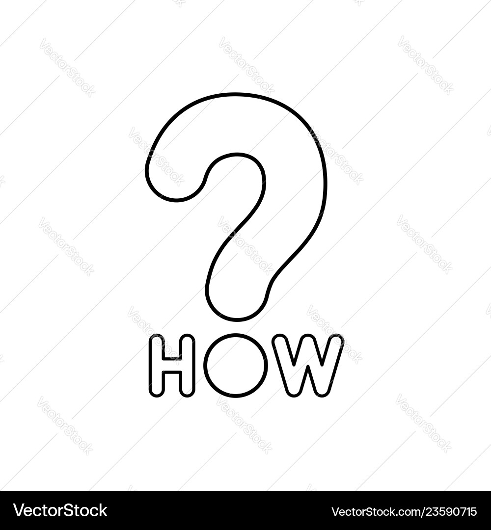 Flat design style concept how text Flat design style concept how text vector image