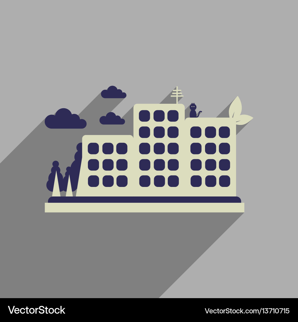 Flat web icon with long shadow vector image