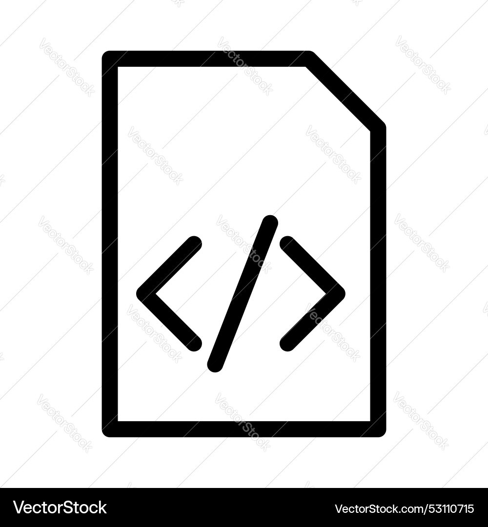 Html script icon vector image