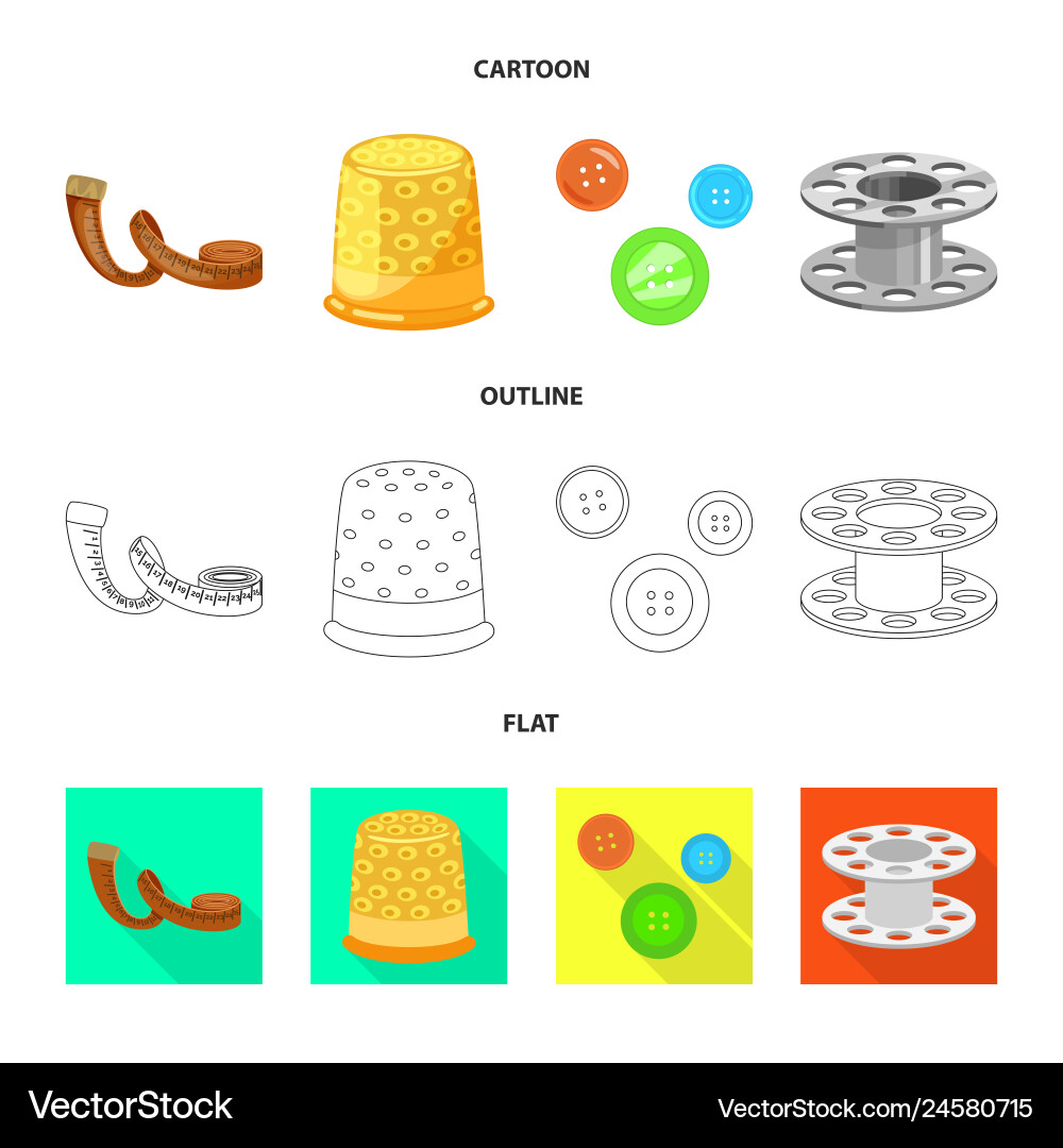 Isolated object of craft and handcraft icon set Vector Image