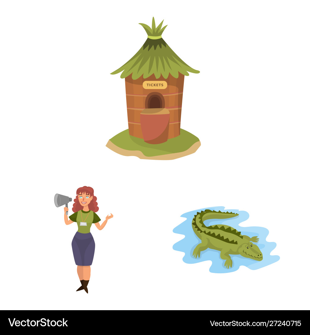 Isolated object zoo and park icon collection Isolated object zoo and park icon collection vector image
