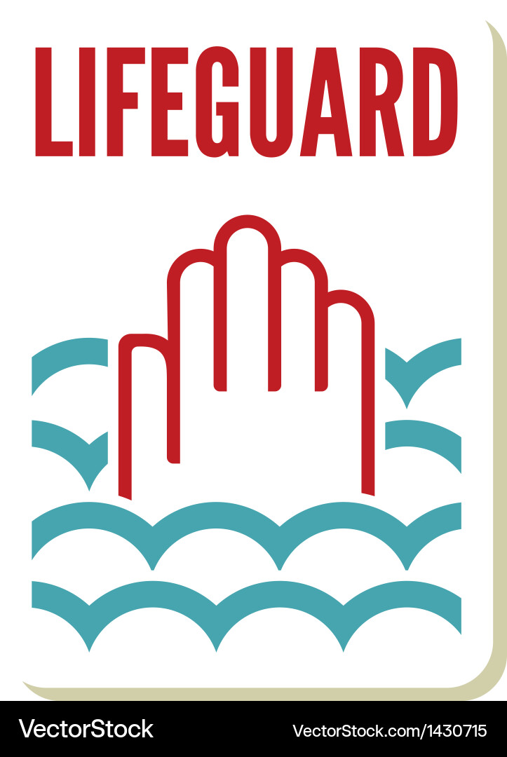 Lifeguard Protection Sign Royalty Free Vector Image