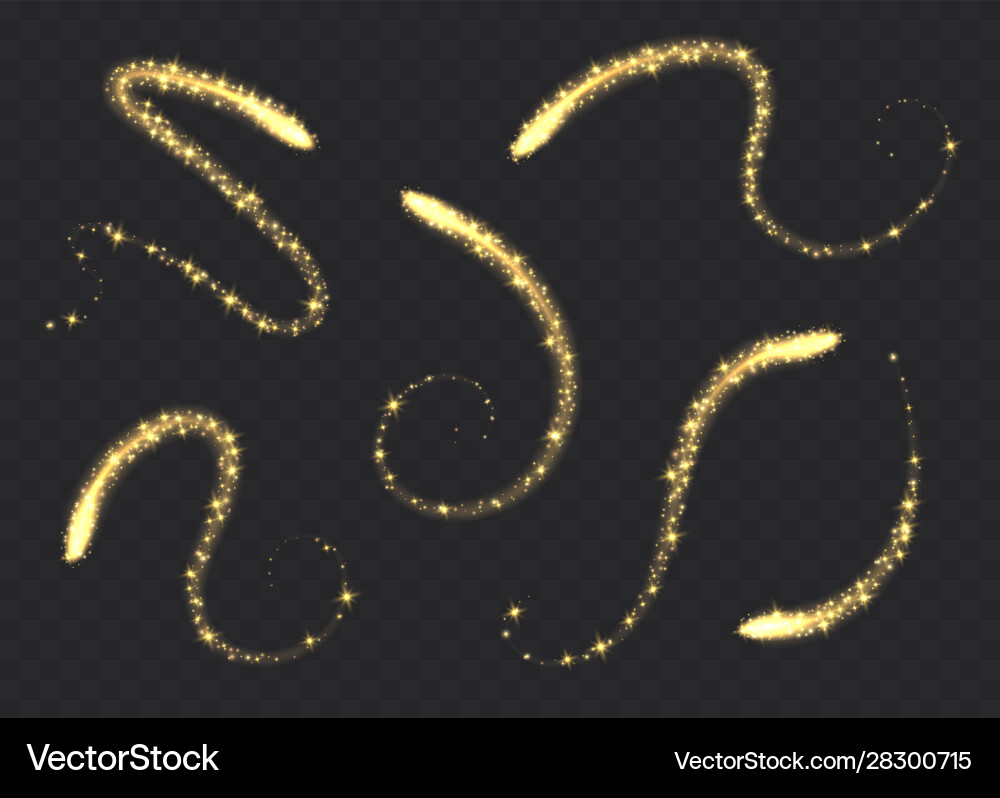 Magic swirls collection isolated on transparent Magic swirls collection isolated on transparent Vector Image