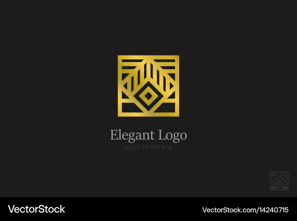 Minimalistic elegant logo luxury emblem template Vector Image