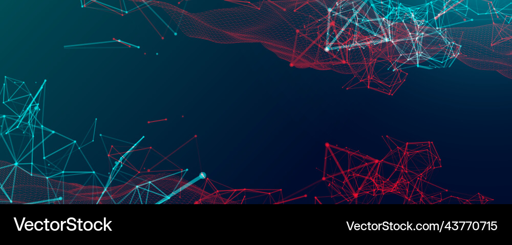 Polygonal science background with connecting dots Polygonal science background with connecting dots vector image