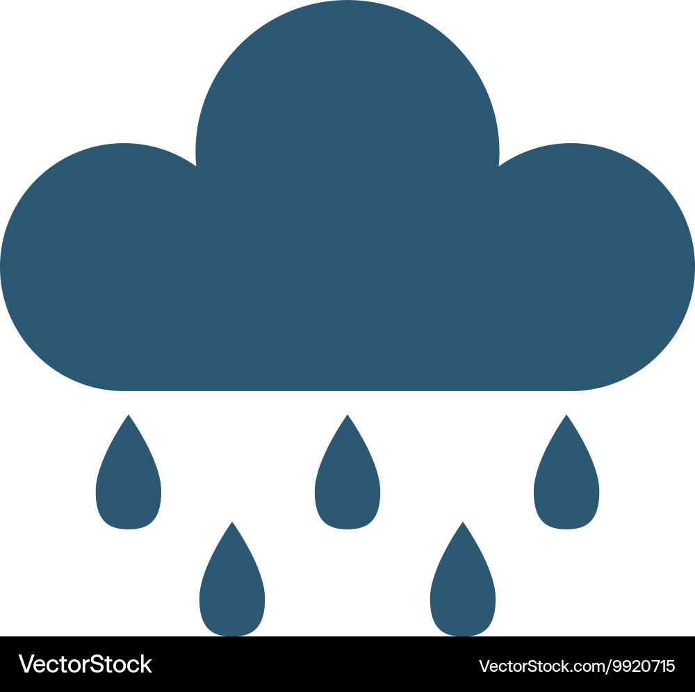 Rain cloud Royalty Free Vector Image - VectorStock