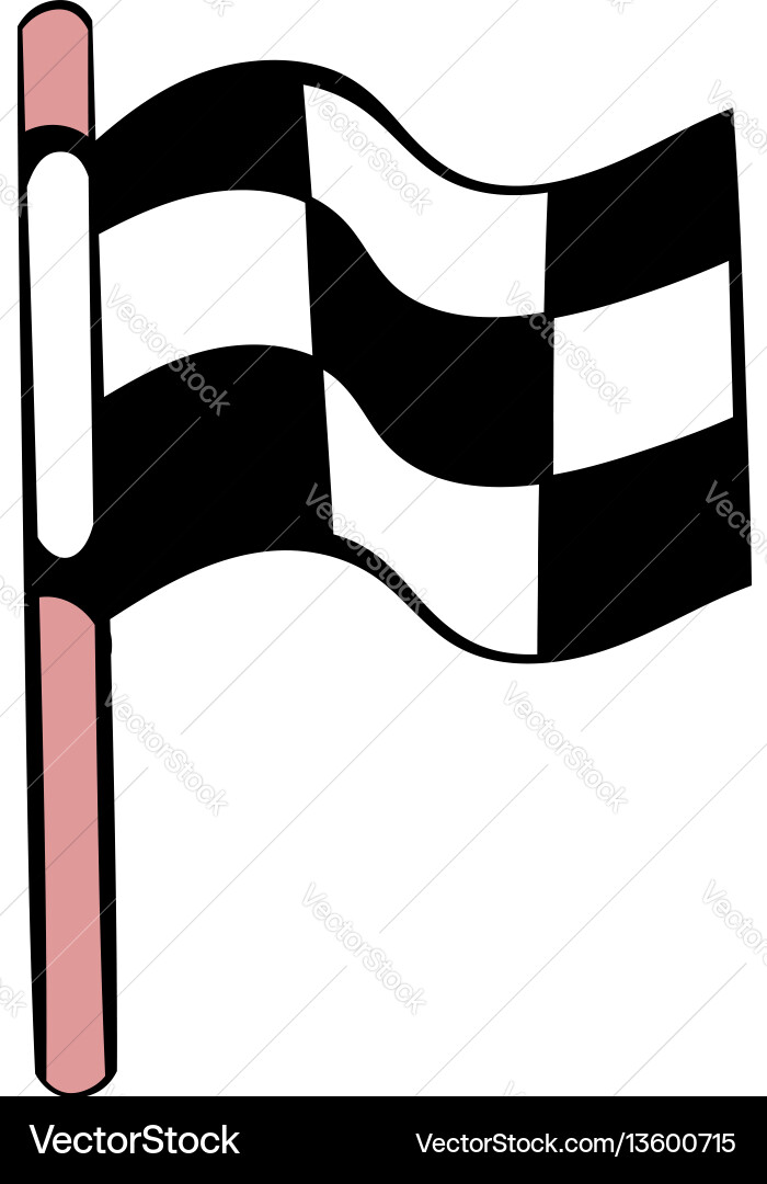 Renngeprüfte Flagge Symbol Cartoon Renngeprüfte Flagge Symbol Cartoon vektorbild