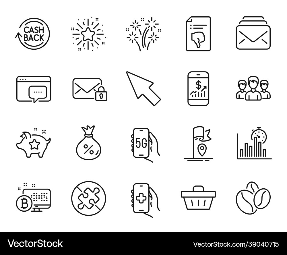 Set of fireworks thumb down and secure Set of fireworks thumb down and secure vector image