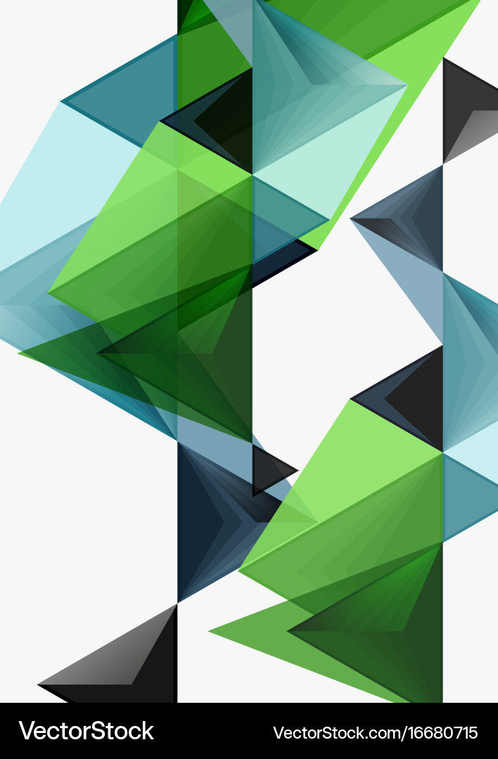 Triangular low poly a4 size geometric vector image