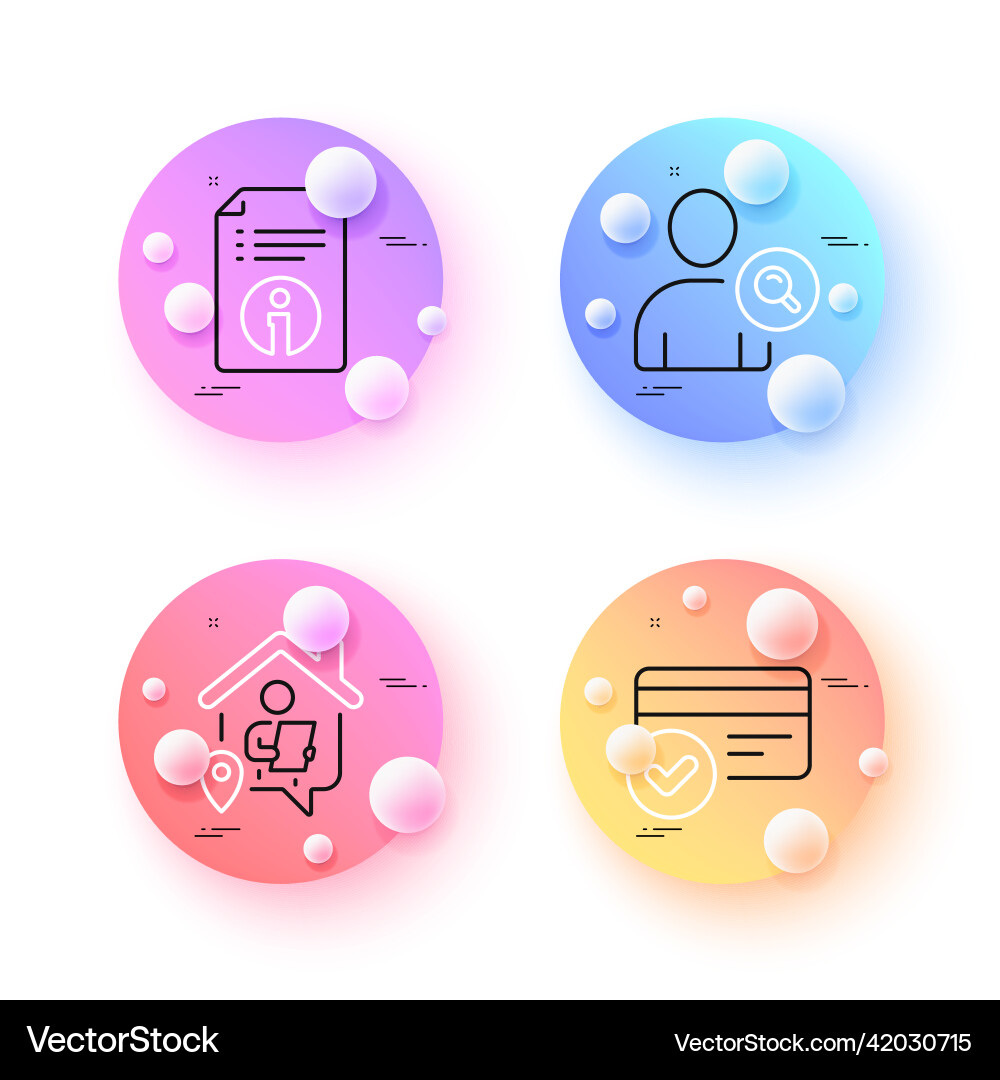 Work home technical info and find user minimal Vector Image