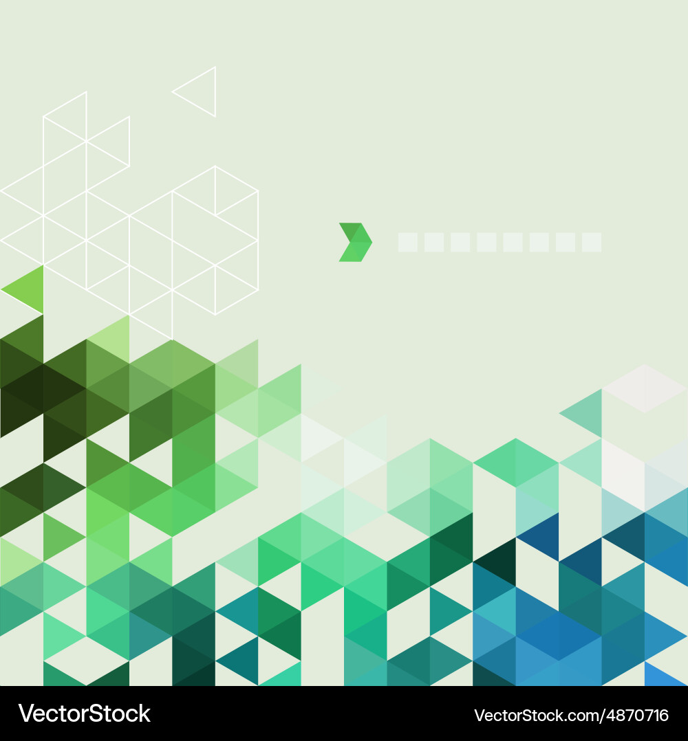 Abstract technology background with color triangle vector image