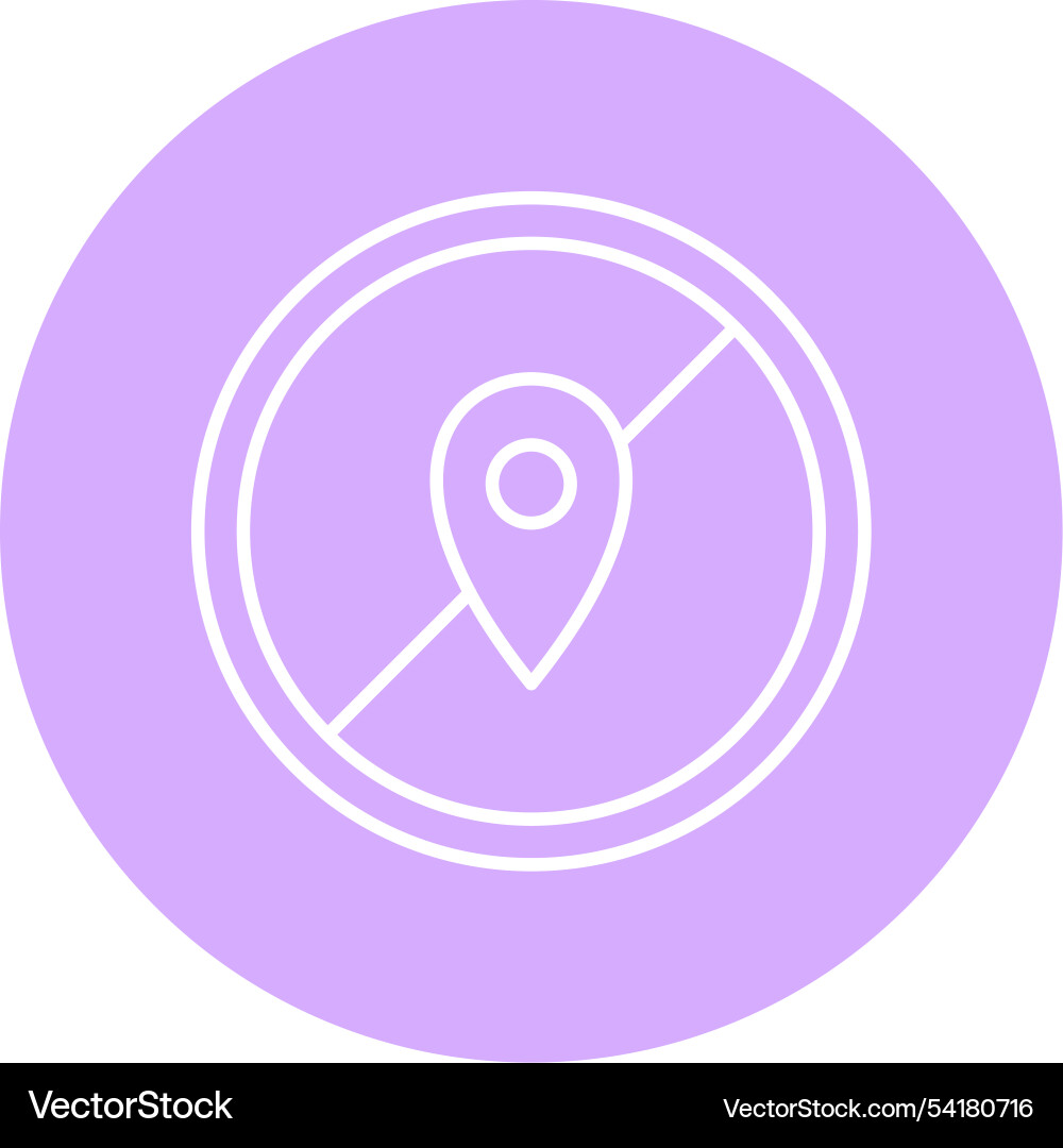 Avoid line circle icon vector image