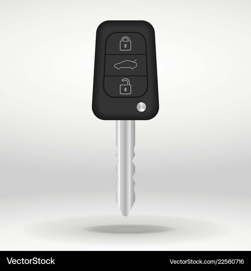 Car Key with Buttons - Modern Style vector image